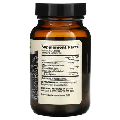 Dr. Mercola Fermented Black Garlic Dietary Supplement, 60 Capsules