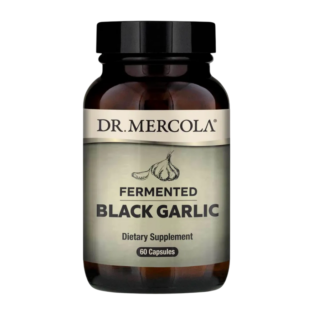 Dr. Mercola Fermented Black Garlic Dietary Supplement, 60 Capsules