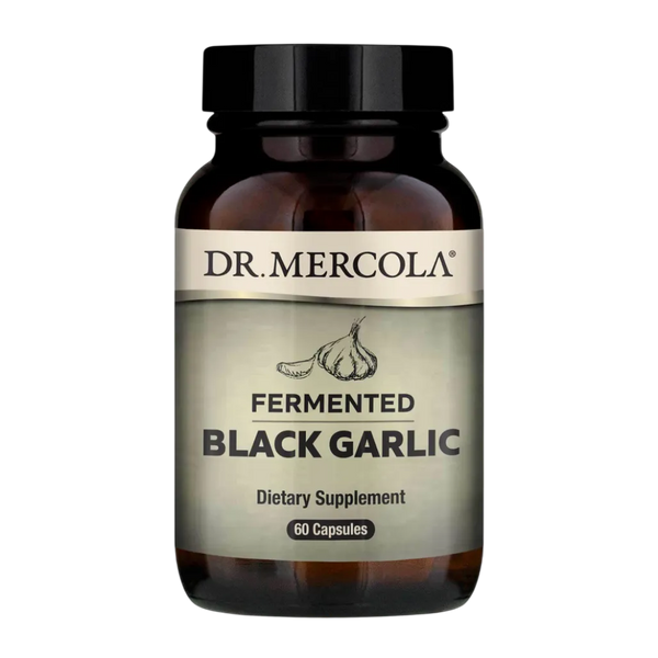 Dr. Mercola Fermented Black Garlic Dietary Supplement, 60 Capsules