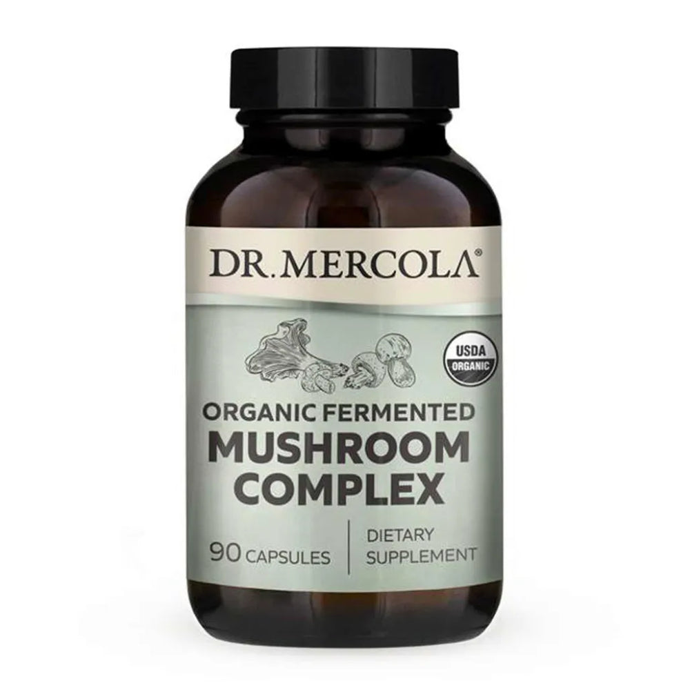  Dr. Mercola Organic Fermented Mushroom Complex Dietary Supplement of 90 Capsules 