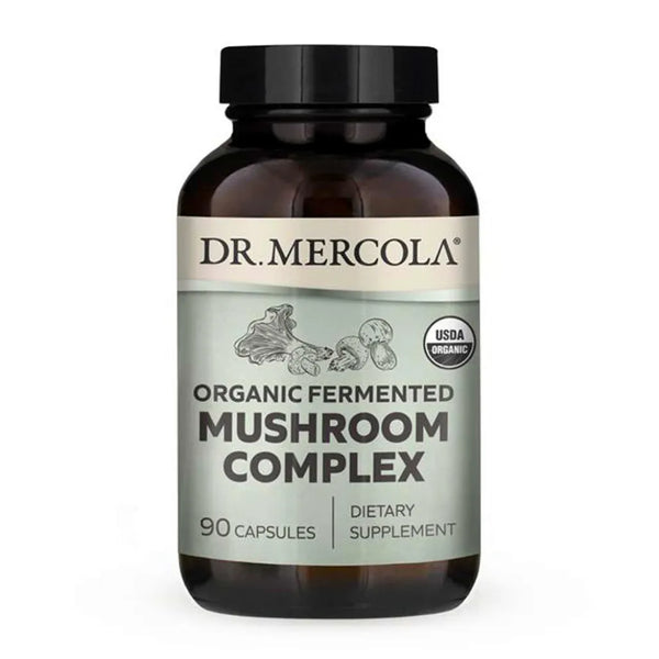  Dr. Mercola Organic Fermented Mushroom Complex Dietary Supplement of 90 Capsules 