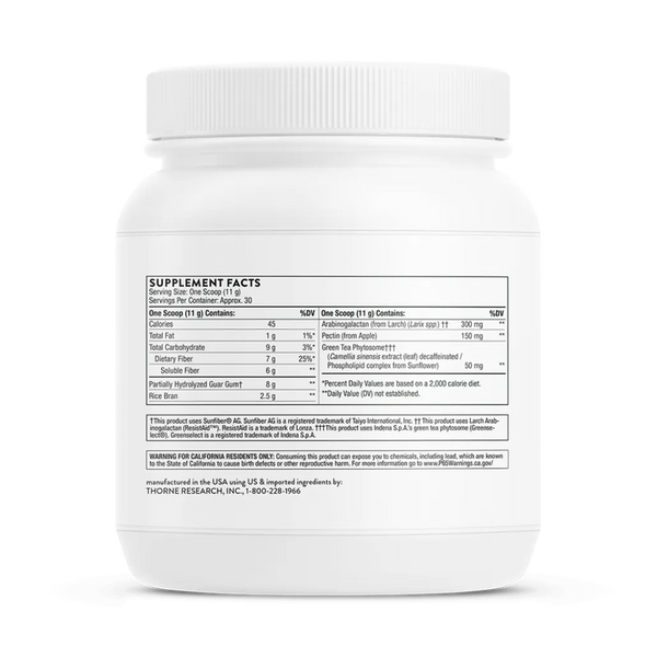 Thorne FiberMend 11.6 oz supplement facts