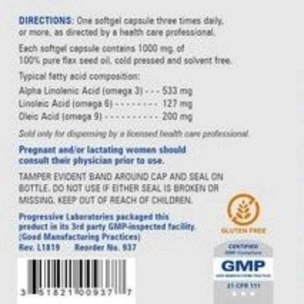 Flax Oil 1000 mg Progressive Labs