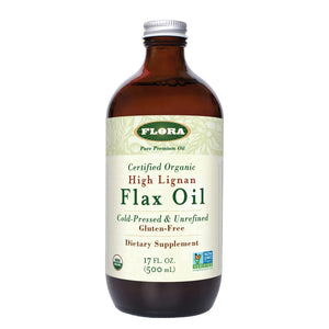 High Lignan Flax Oil Certified Org Flora