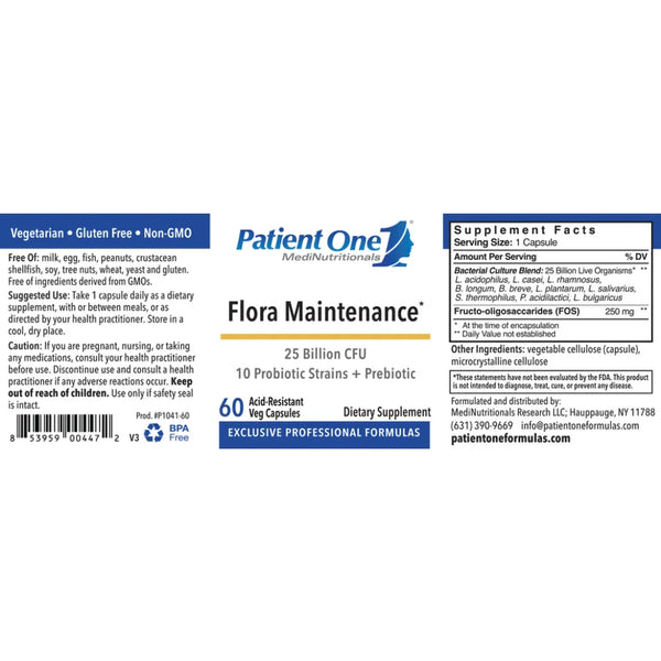 Flora Maintenance (25 Billion CFU) by Patient One