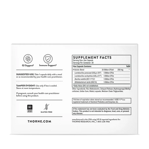 Thorne FloraSport 20B 30 vegcap supplement facts