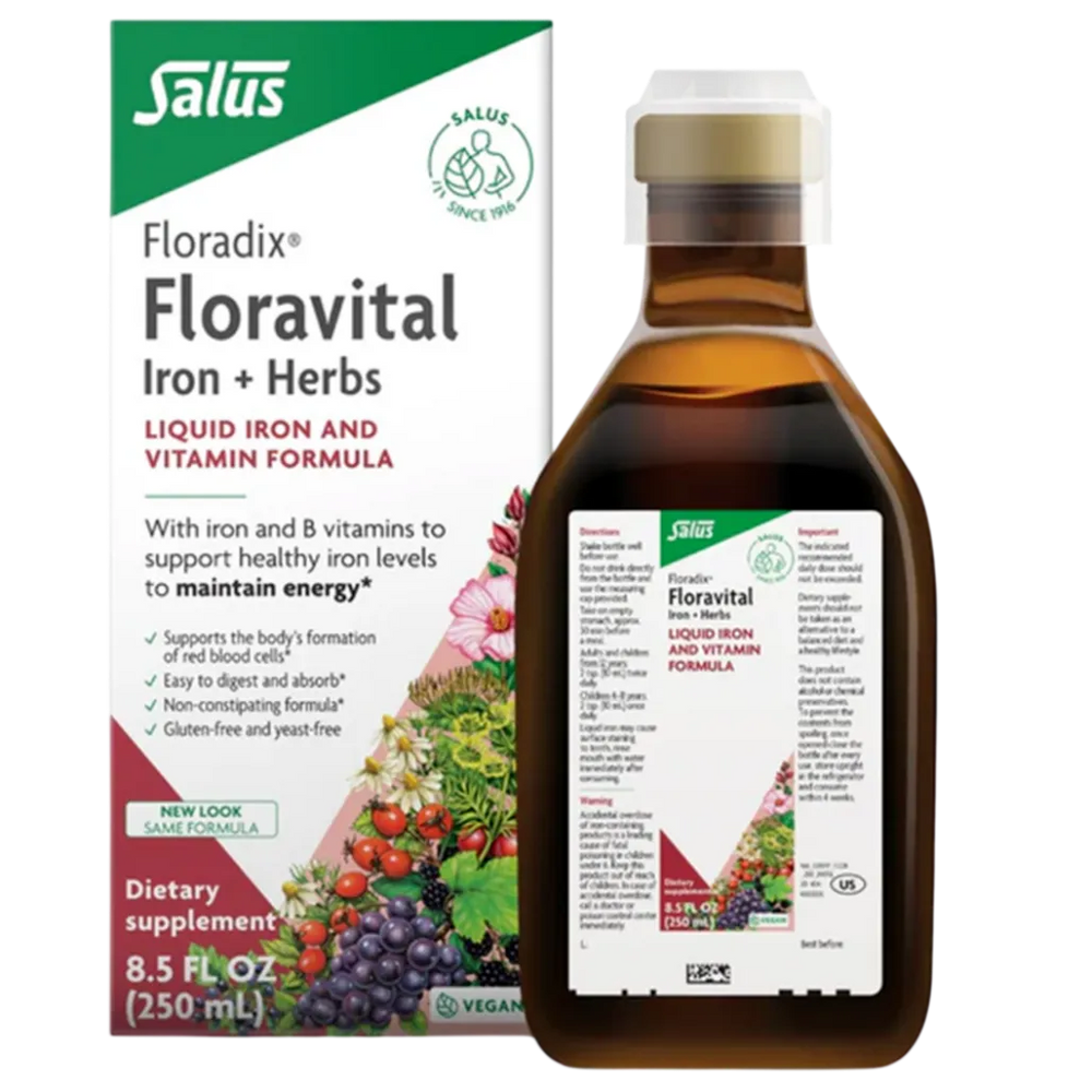 Floradix Floravital Iron + Herbs Liquid Iron and Vitamin (Vegan)