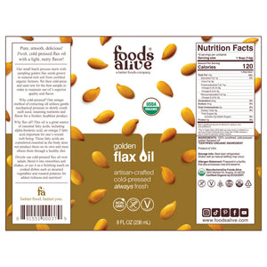 Gold Flax Seed Oil Organic Foods Alive