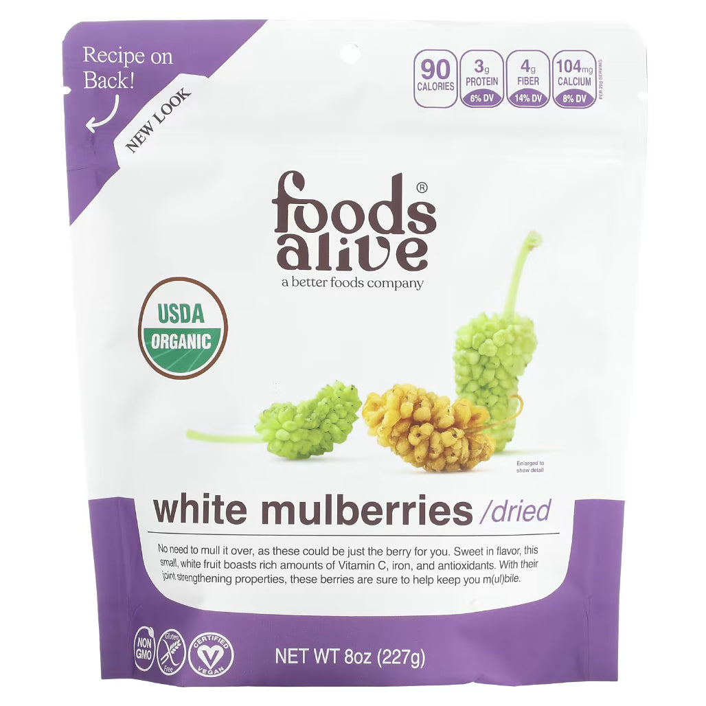 White Mulberries by Foods Alive at Nutriessential.com