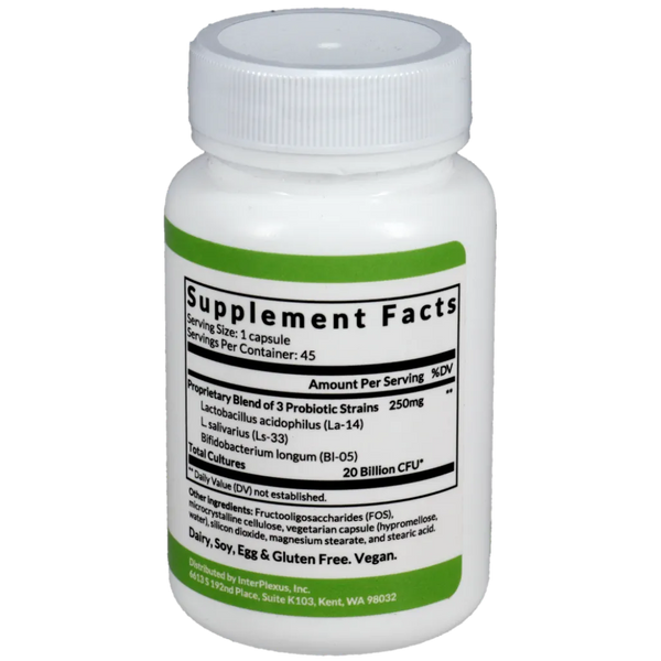 Ingredients of Fortefy Dietary Supplement - Proprietary Blend of 3 Probiotic Strains, L salivarius