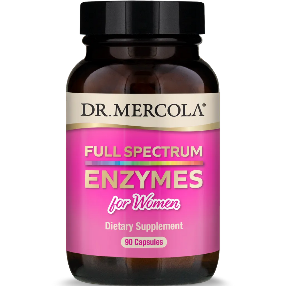 Dr. Mercola Full Spectrum Enzymes for Women Dietary Supplement of 90 Capsules 
