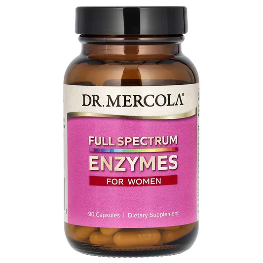 Dr. Mercola Full Spectrum Enzymes for Women Dietary Supplement of 90 Capsules 