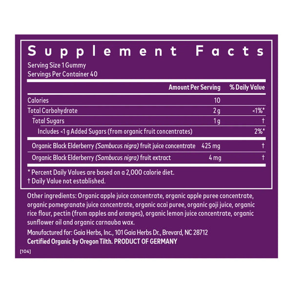GaiaKids Everyday Elderberry Gummies Gaia Herbs