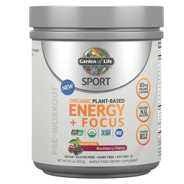 Sport Org PreWorkout E+F SF BBChrry Garden of Life Sport