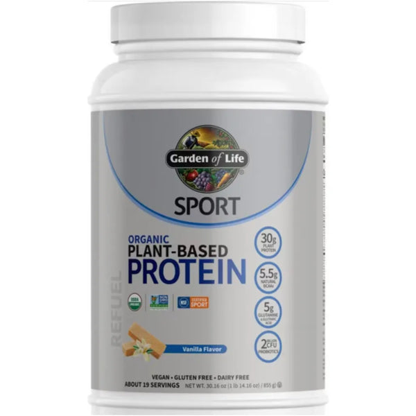 Sport Organic Plant-Based Protein Vanilla Garden of Life Sport