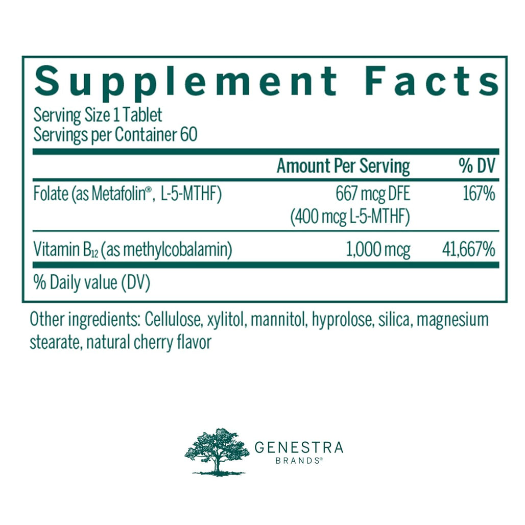 Active Chew B12 w/L-Methylfolate Genestra