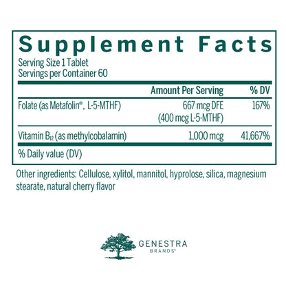 Active Chew B12 w/L-Methylfolate Genestra