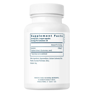 Ingredients of Genistein 125mg Dietary Supplement - Genistein 250mg Per Serving