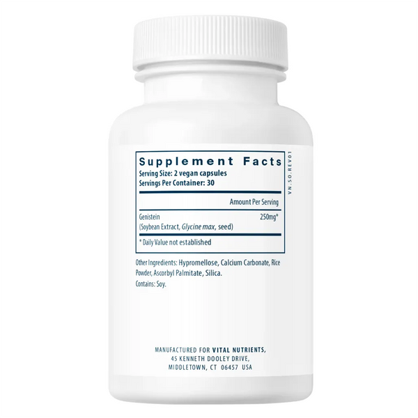 Ingredients of Genistein 125mg Dietary Supplement - Genistein 250mg Per Serving