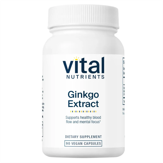 Vital Nutrients Ginkgo 50:1 Extract 80mg - Supports Absentmindedness Associated with Aging