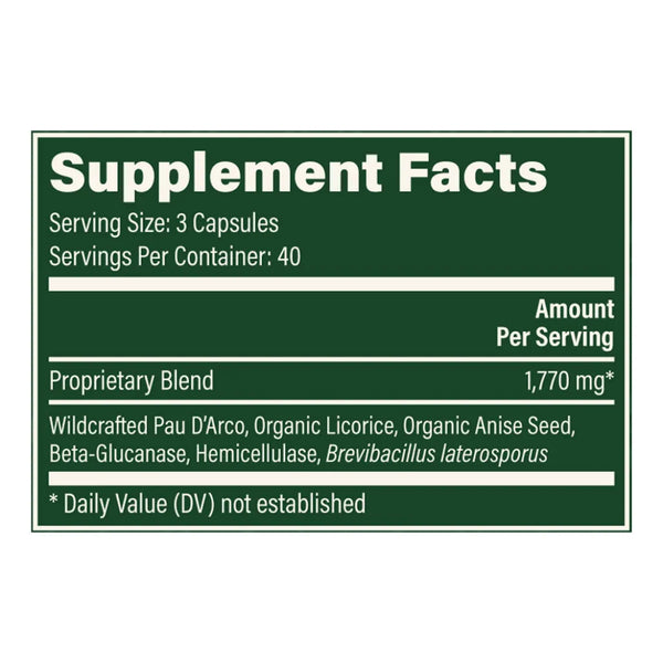 Global Healing Candida Balance Supplement Facts