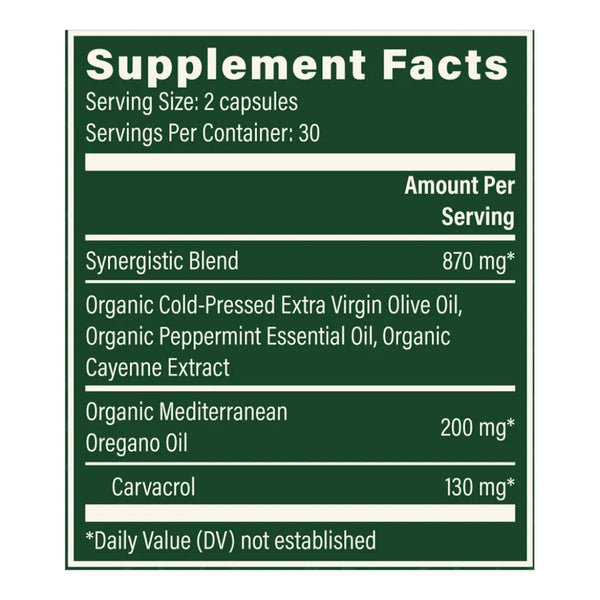 Global Healing Oregano Oil 200 mg Supplement Ingredients
