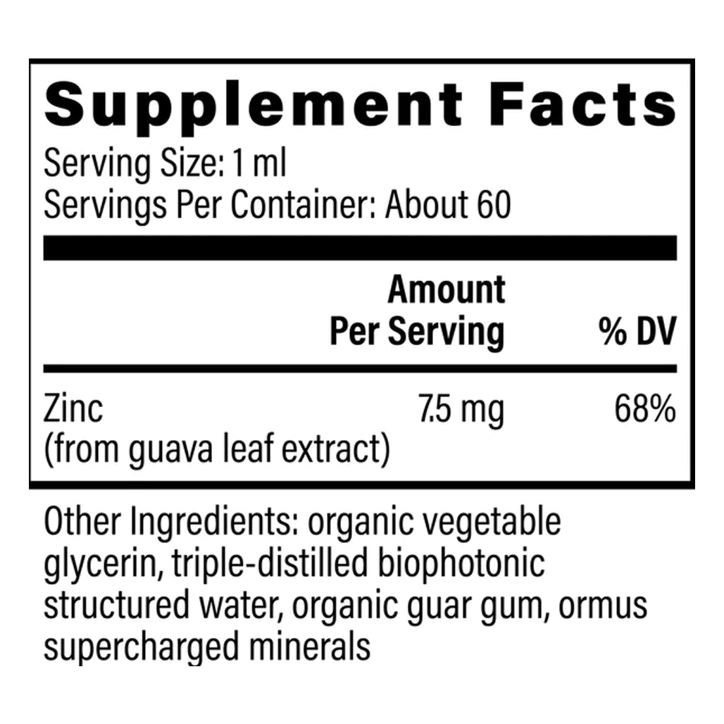 Global Healing Plant-Based Zinc Supplement Ingredients 