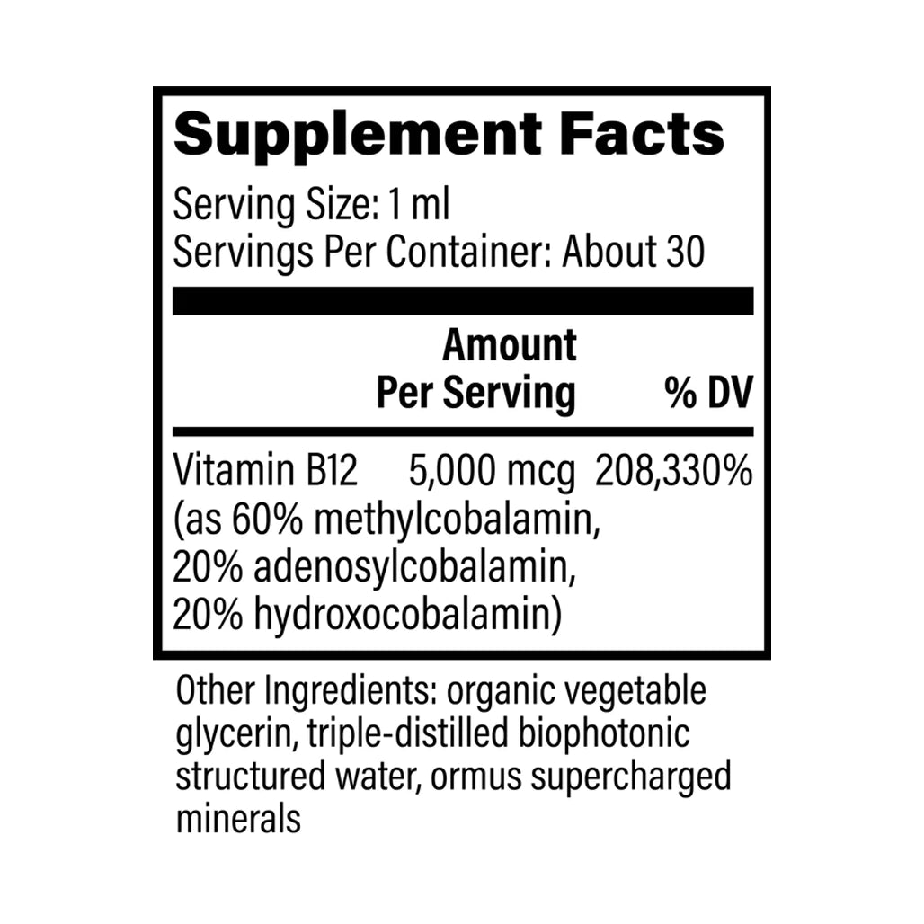 Global Healing Triple Activated Vitamin B12 Supplement Ingredients