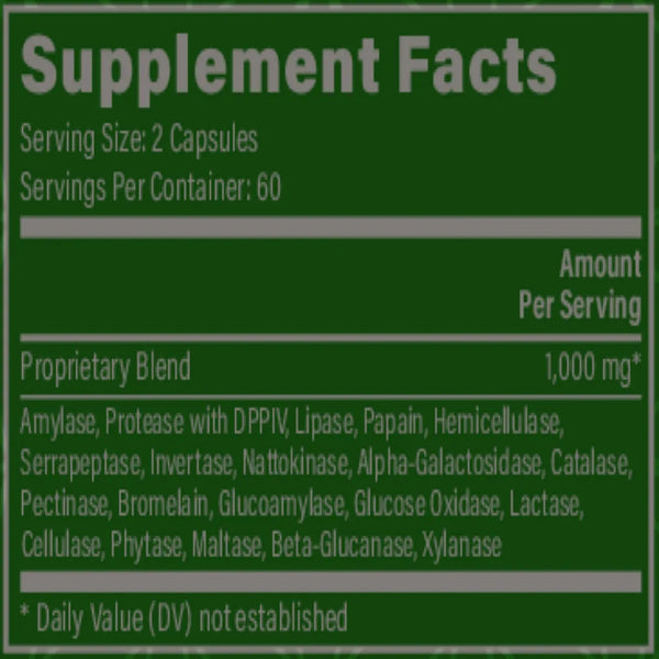 Global Healing  Ultimate Enzymes Supplement Facts