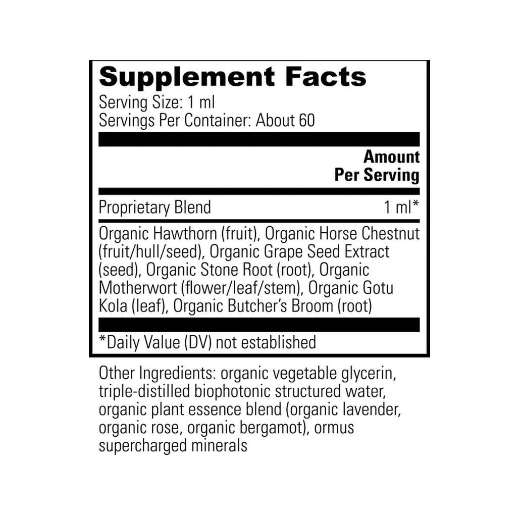 Global Healing Vein Health, Plant-Based Supplement Facts