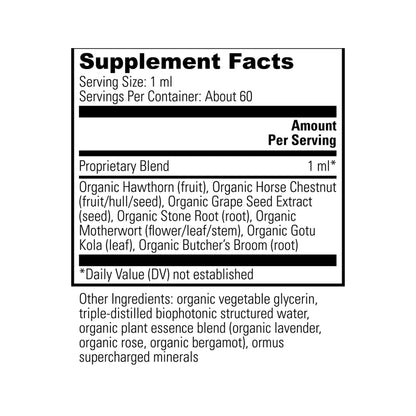 Global Healing Vein Health, Plant-Based Supplement Facts