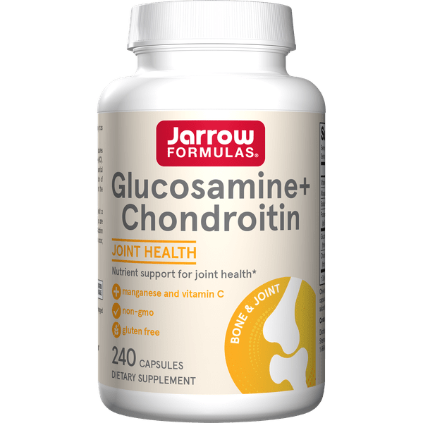 Glucosamine + Chondroitin by Jarrow Formulas - 240 Capsules | Nutrient Support For Joint Health