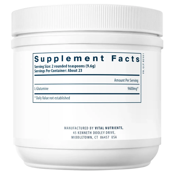 Ingredients of Glutamine Powder Dietary Supplement - L-Glutamine 9600mg Per Serving