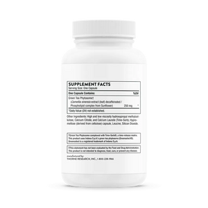 Thorne Green Tea Phytosome 60 vegcaps supplement facts