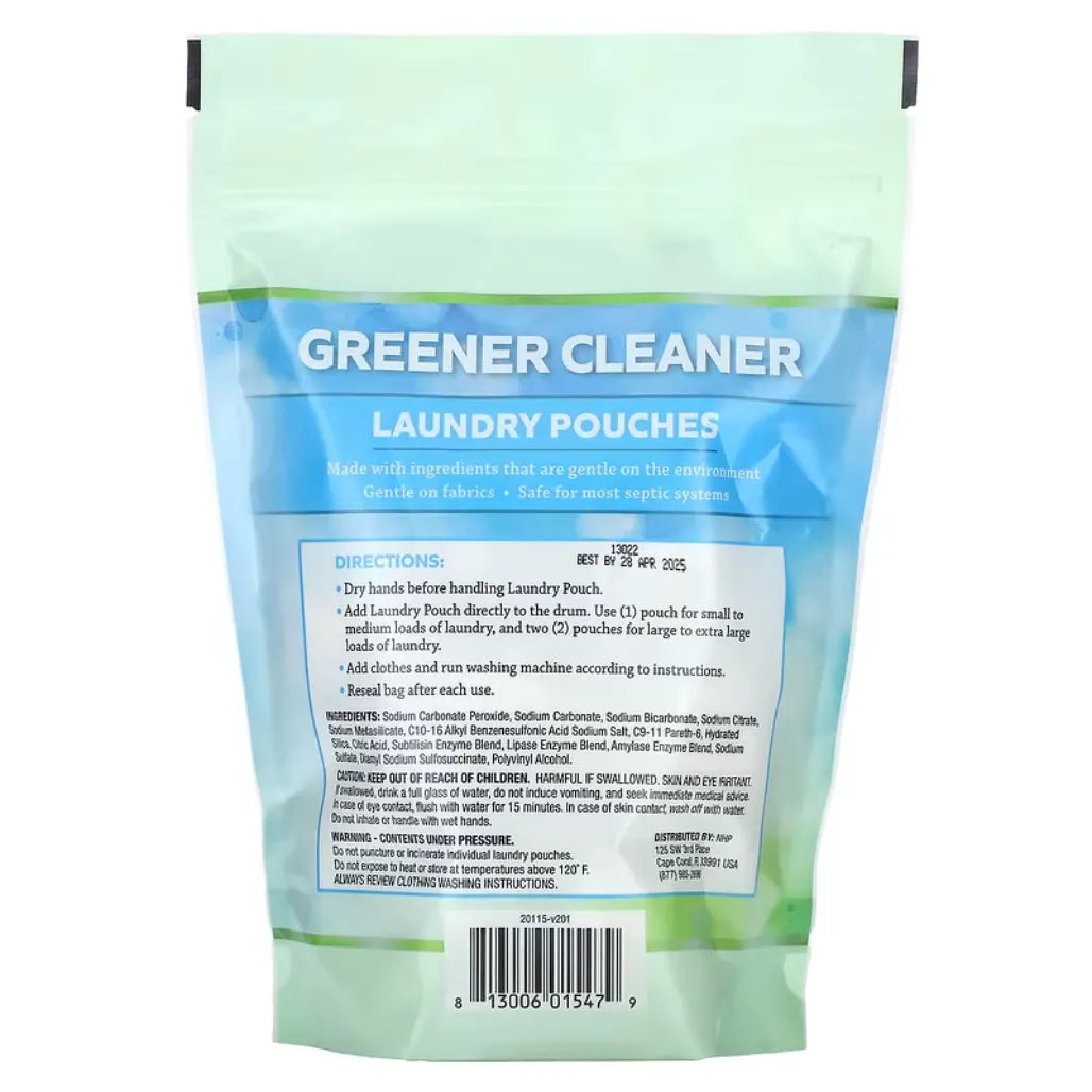 Greener Cleaner Laundry Pods - Dr. Mercola, 24 Pouches, Pre-measured and Concentrated