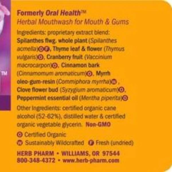 Gum Guardian Herb Pharm ingredients