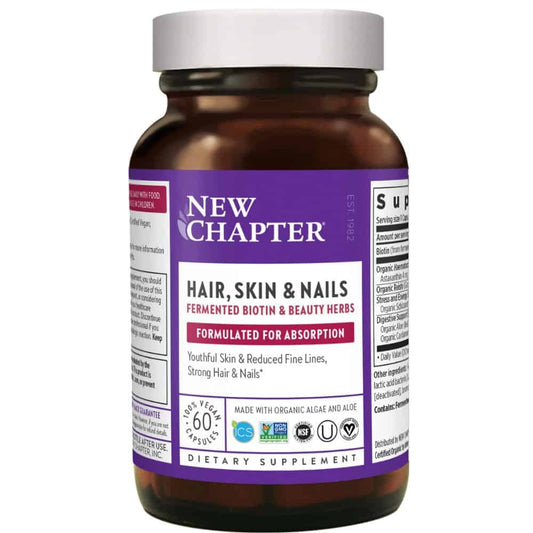 New Chapter Perfect Hair, Skin & Nails - 60 Capsules | Youthful Skin and Reduce Fine Lines, Strong Hair and Nails