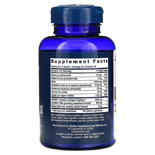 Hair, Skin & Nails with Collagen by Life Extension at Nutriessential.com