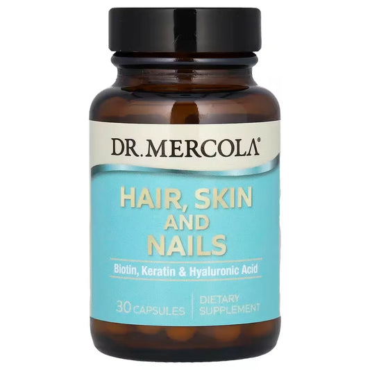 Hair, Skin and Nails by Dr. Mercola Contains Biotin, Keretin, & Hyaluronic Acid