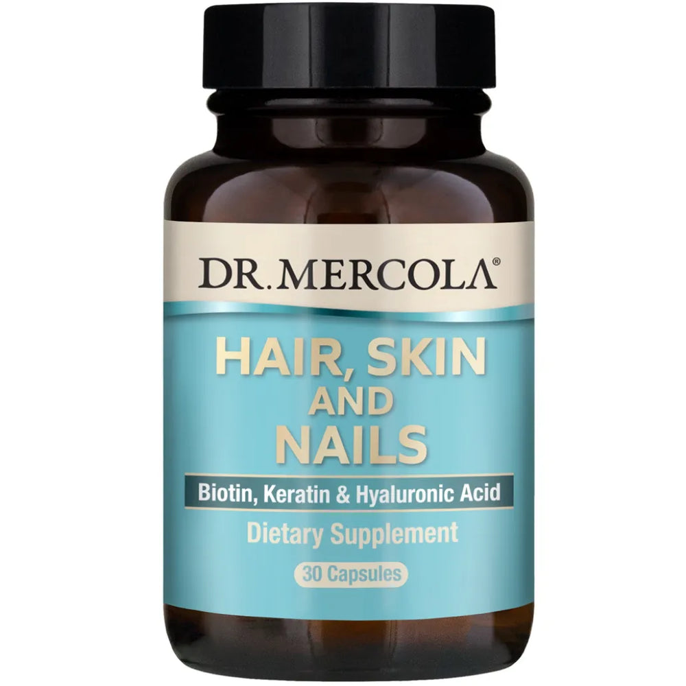 Hair, Skin and Nails by Dr. Mercola Contains Biotin, Keretin, & Hyaluronic Acid