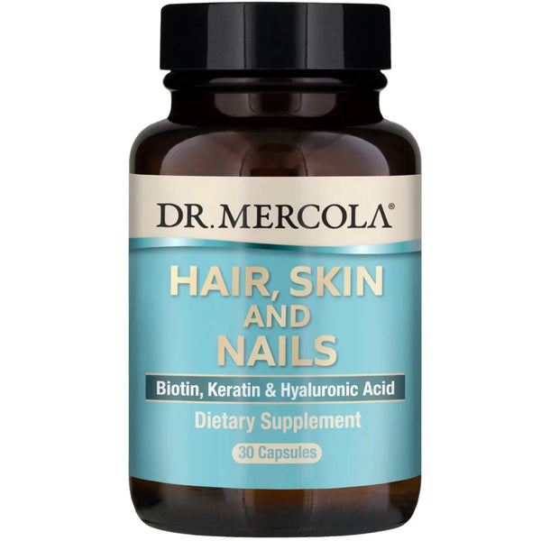 Hair, Skin and Nails by Dr. Mercola Contains Biotin, Keretin, & Hyaluronic Acid