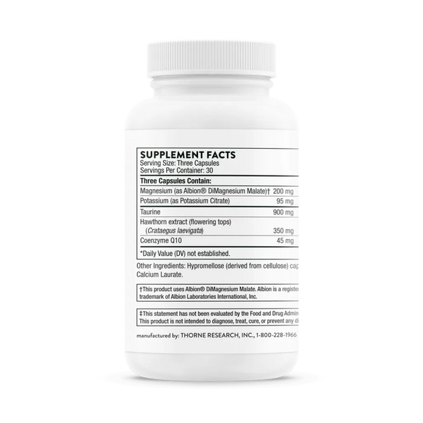 Thorne Heart Health Complex 90 Vegcaps supplement facts