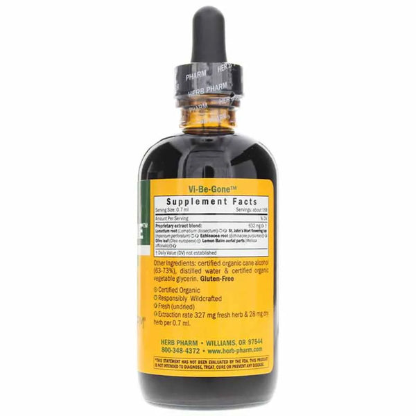 Herb Pharm Vi-Be-Gone Supplement Ingredients -  Proprietary Extract Blend 632 mg