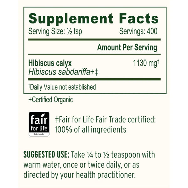 Hibiscus Powder Organic Banyan Botanicals