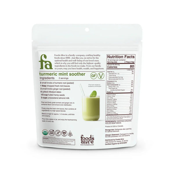 Hulled Hemp Seeds Organic Foods Alive