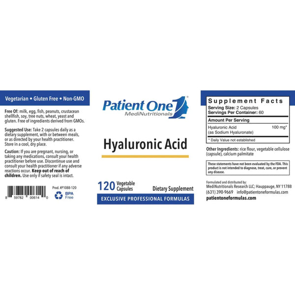 Hyaluronic Acid 100mg by Patient One&nbsp;