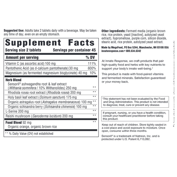 Innate Response Formulas - Adrenal Response Complete Care stress supplement