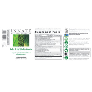 Baby and Me Multivitamin supplement facts