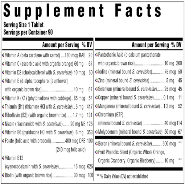 One Daily without Iron multivitamin supplement by Innate Response