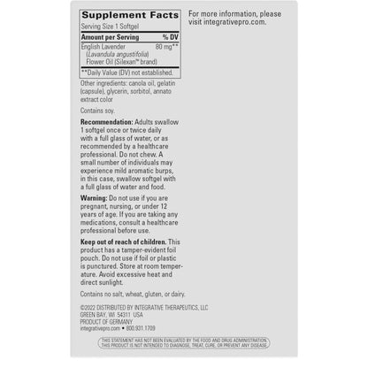 Integrative Therapeutics Lavela WS 1265 60 Softgels supplement facts